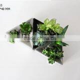 Black Geometric Triangular Decor Concrete Planter Pot thumbnail-3