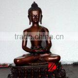 Meditating Antique Bronze Buddha Statue for Sale thumbnail-1