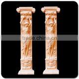 House Pillars Designs Greek Style Natural Marble Pillars With Statues