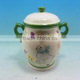 Large Ceramic Storage Jar Easter Bunny Decorations thumbnail-1
