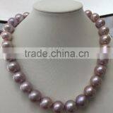 AAA 10-11mm Purple Freshwater Pearl Necklace thumbnail-1