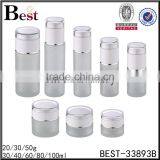 China Cosmetic Hot Products 30 100ml Frosted Glass Bottle for Water Cosmetic Toner With Plastic Cap and Insert thumbnail-3