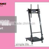 Space Saver LCD Stand for 37- 46 Inch TV Rolling Folding TV Cart With Wheels