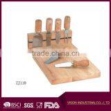 4 Pieces Set Cheese Knives With Wood Handle Steel Stainless Cheese Slicer Cheese Cutter thumbnail-5