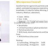 disposable microporous coverall,buzo desechable ,microporous coverall with hood and elastic cuff