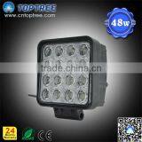 Toptree 48w Jeep Wrangler Led Lights 12v 24v Waterproof Driving Utility Lights Led for Cars