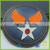 Jiamei Factory Made Garment Label Custom Leather Applique Patch