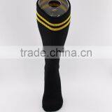 Custom Black Nylon Football Socks With Strip thumbnail-3