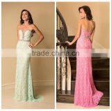 Long Lace Formal Evening Sleeveless Dress Prom Patterns thumbnail-1