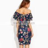 Maxnegio Sexy Fashion Best Price off Shoulder Wholeasale Bohemian Dress thumbnail-5