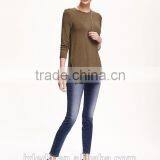 Fashion Relaxed Long and Lean Tunic Oversize Jersey Tee for Women thumbnail-3