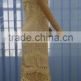 Latest Machine Crocheted Ladies Sleeveless Long Evening Dress thumbnail-3