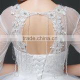 OEM Sweatheart A-line Emboridery Neckline Sexy Backless Bridal Gown Lace Wedding Dresses 2016 In Stock thumbnail-6