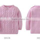 2017 Latest Design Crew Neck Long Sleeve Kids Cable Knitted Sweater thumbnail-2