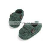 Fancy Button Style Hand Knitted Crochet Shoes Winter Indoor Infant Baby Shoes thumbnail-5