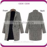 Women Fashion Winter Wool Long Lapel Trench Coat With Pocket thumbnail-2
