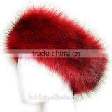 Winter Headwear Three Colors Headband Faux Fur Hat With Russian Style Fox Fur Cap Hats thumbnail-2