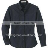 Ladies' Wrinkle Resistant Poplin Button Down Long Sleeve Shirt thumbnail-1