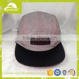 Custom 5 Panel Hats Luminous 3m Reflective Fabric Grey Five Panel Cap thumbnail-2