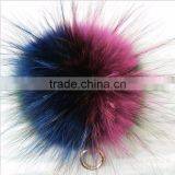 Myfur Wholesale Real Raccoon Fur Pom Pom Bag Keychain for Fashion Women thumbnail-3