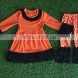 Remake Fashion Wholesale Import Price Orange Cotton Beautiful Elegant Kids Halloween Costumes Clothes Baby Girls Dress Outfits thumbnail-1