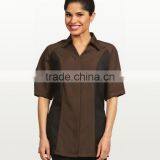 High-Quality Raglan Short Sleeve 100% Recycled Polyester Dual Tone Housekeeping Tunic for Women thumbnail-3