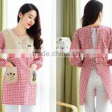 Home Long - Sleeved Home Outside the Custom - Made Cotton Gowns Adult Advertising Promotions Coffee Shop Manufacturers Wholesale thumbnail-4