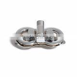 Zinc Based Alloy Purse Twist Turn Lock Silver Tone 44mm(1 6/8") x 23mm( 7/8"), 1 Set thumbnail-1