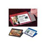 Promotional Power Clip - Translucent Blue - Business Card Magnetic Clip, Blank. thumbnail-1