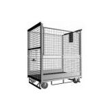 Forklift Stacked Wire Security Cages With Steel Plate Deck For Parcel Collection