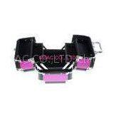 Purple Aluminum Cosmetic Cases With Lock for Display , ABS Cosmetic Cases thumbnail-1