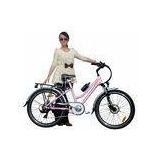 Girls Pink Green City E Bike / Bicycle with PAS , 250W brushless hub motor