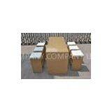 Outdoor Garden Resin Wicker Bar Set , Brown Black Bar Furniture