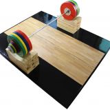 gym heavy duty strength training 2m*3m*3cm Rubber and Wooden Weightlifting Platform