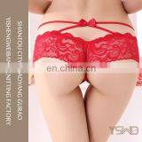 2016 Fashion Design Lady Breathable Red Lace Thong Panties thumbnail-3