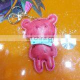 Handmade Leather Keychain Car Animal Key Chain Women Bag Charm Pendant Bag Accessories thumbnail-5