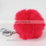 Custom Wholesale Fluffy Faux Fur Pom Poms Ball Keychain You Pom 18 Keychain for Woman Cellphone/handbag/hats/Car thumbnail-3