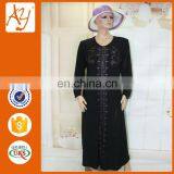 Arabic Front Middle Zipper Abaya Kaftan Designs thumbnail-1
