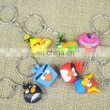 Cartoon Character Custom Double Sided Embossed Logo Soft Pvc 3d Keyring,rubber Keychain