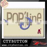 Pop Line Beige Jean Label Stamp Denim Label for Baby Item thumbnail-1