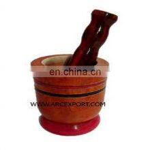 Wooden Mortar & Pestle