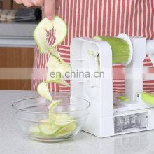 Manual Chopper Kitchen Plastic Hand Tabletop Cutter Fruit Peeler Multipurpose Spiral Vegetable Slicer thumbnail-2