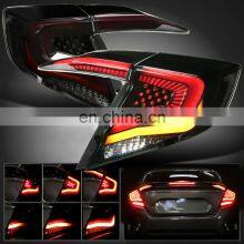 LED Tail Lights For Honda Civic 2016-2019 Tail Light Rear Lamp Turning+Reversing+Brake Light thumbnail-1