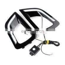 GELING 12V Black Gloss Cover Drl Led Daytime Running Light For NISSAN NAVARA NP300 2015 2016 2017 2018 thumbnail-2