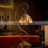 Tiffany Style Green Glass Table Lamps Wholesale Led Light Night Reading Glass Cylinder Table Lamp