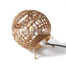 Rattan Chandelier Handmade Woven White Small Natural Rattan Rattan Lamp Shade thumbnail-1