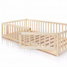 Montessori Toddler Floor Bed With Rails, Kids Floor Bed Frame, Children House Bed With Slats, Handmade Natural Solid Wood Toddler Bed thumbnail-2
