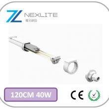 Luminária LED à Prova D'água 120CM 40W 140LM/W Warehouse TriProof Light Ip66 Vapor Tight Plastic Fixture for Corridor