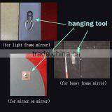 European Elegant Bathroom Mirrored Furniture, Large Oval Bathroom Mirror in Silver Design thumbnail-3