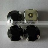 REAL RHINESTONES A STONE GRADE WITH PRESETTING APROX: 10MM BLACK